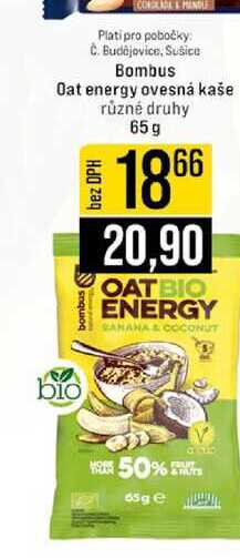Bombus Oat energy ovesná kaše různé druhy bombus 65g 
