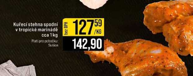 Kuřecí stehna spodní v tropické marinádě cca 1kg 