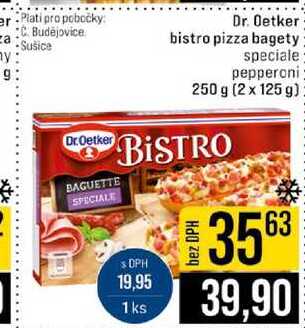 Dr. Oetker bistro pizza bagety speciale pepperoni 250 g (2 x 125 g) 