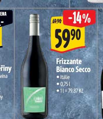   Frizzante Bianco Secco Itálie 0,75 l