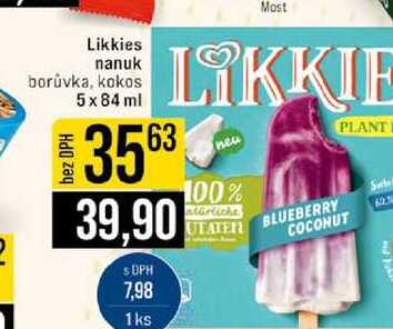 Likkies nanuk borůvka, kokos 5x84 ml