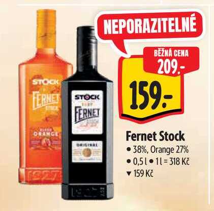  Fernet Stock 38%, Orange 27%  0,5 l