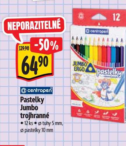   Pastelky Jumbo trojhranné  12 ks