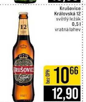 Krušovice Královská 12 světlý ležák 0,5l