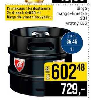 Birgo mango+limetka 20l