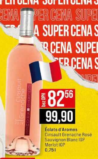 Éclats d'Aromes Cinsault Grenache Rosé Sauvignon Blanc IGP Merlot IGP 0,75l 