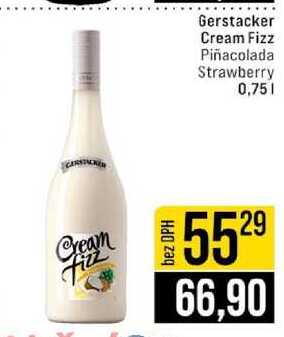 Gerstacker Cream Fizz Piñacolada Strawberry 0,75l