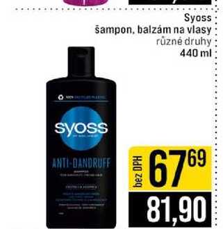 Syoss šampon, balzám na vlasy různé druhy 440 ml