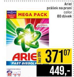 Ariel prášek na prani color 80 dávek