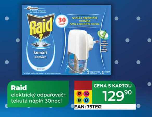 Raid elektrický odpařovač + tekutá náplň 30nocí  