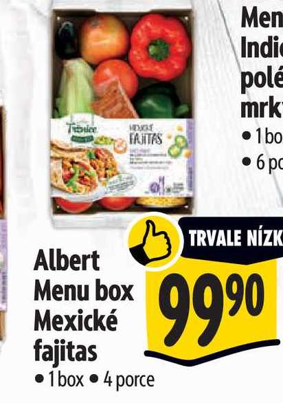  Albert Menu box Mexické fajitas 1 box