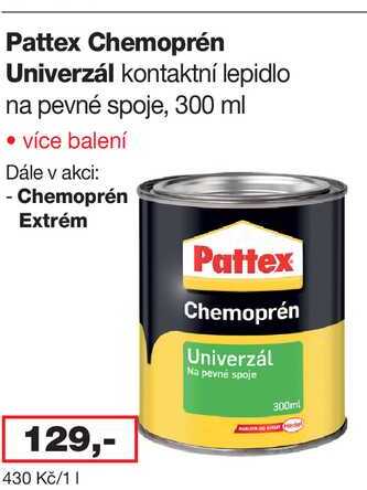 Pattex Chemoprén Univerzál kontaktní lepidlo na pevné spoje, 300 ml 