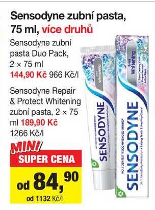 Sensodyne zubní pasta Duo Pack, 2 x 75 ml 