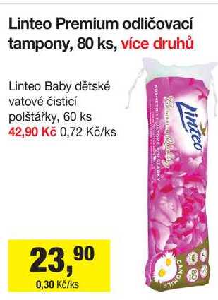 Linteo Premium odličovací tampony, 80 ks, více druhů