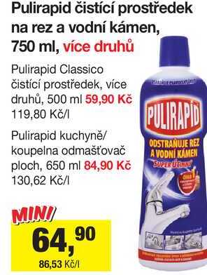 Pulirapid Classico čistící prostředek, více druhů, 500 ml