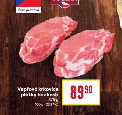 Vepřová krkovice plátky bez kosti 375 g