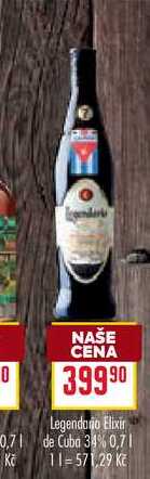 Legendario Elixir de Cuba 34% 0,7l