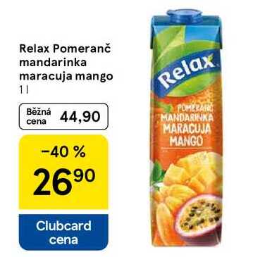 Relax Pomeranč mandarinka maracuja mango, 1 l 