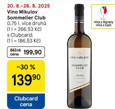 Víno Mikulov Sommelier Club, 0,75 l