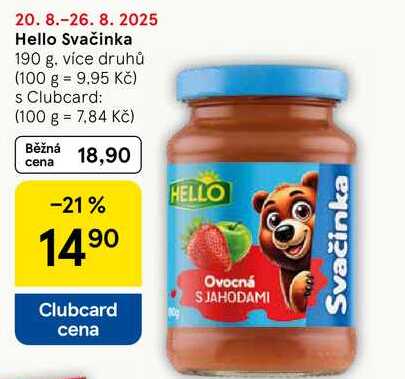 Hello Svačinka, 190 g, více druhů  