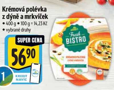 Krémová polévka z dýně a mrkviček, 400 g