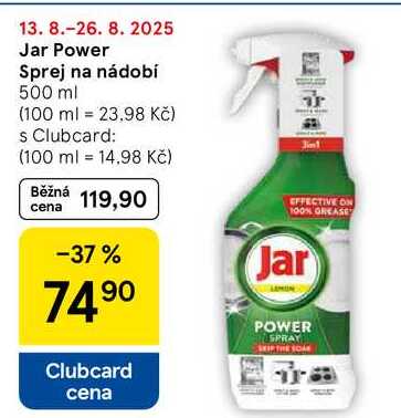 Jar Power Sprej na nádobí, 500 ml  