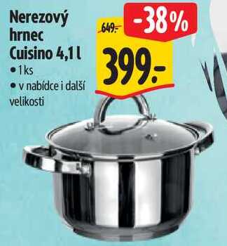 Nerezový hrnec Cuisino 4,1 l