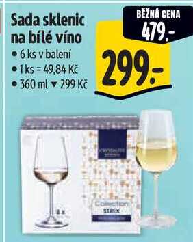 Sada sklenic na bílé víno, 6 ks