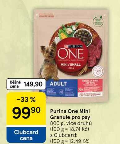 Purina One Mini Granule pro psy, 800 g, více druhů  