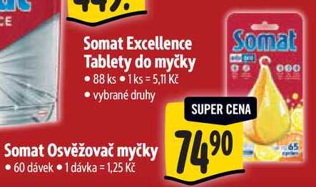 Somat Osvěžovač myčky, 60 dávek