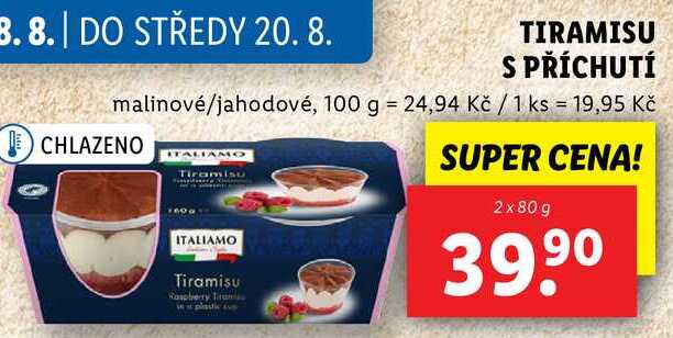 TIRAMISU S PŘÍCHUTÍ, 2x 80 g