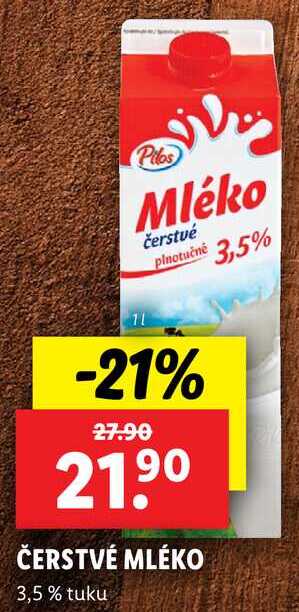 Čerstvé mléko, 1 l
