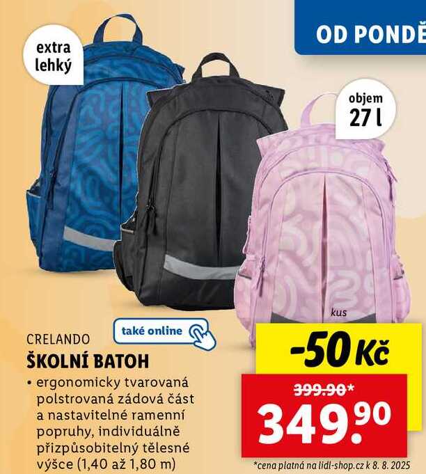 ŠKOLNÍ BATOH 