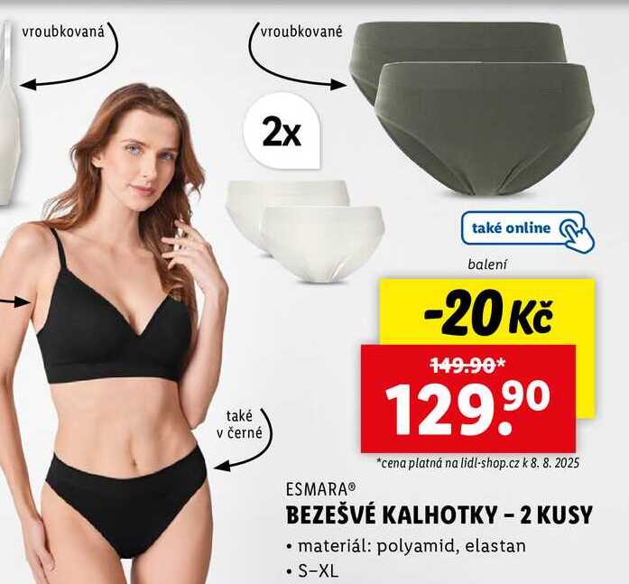 BEZEŠVÉ KALHOTKY - 2 KUSY 