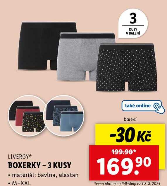 BOXERKY - 3 KUSY 