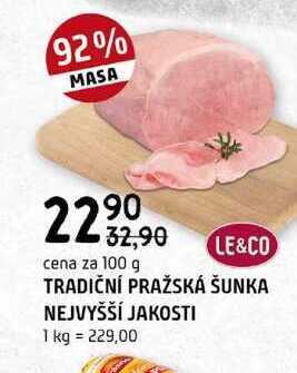 Tradiční pražská šunka nejvyšší jakosti 100g