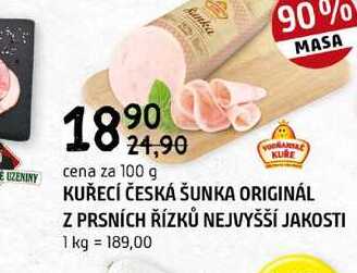 Kuřecí Originál Česká šunka 100g