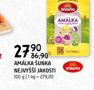 Amálka šunka nejvyšší jakosti 100 g