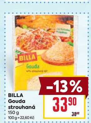 BILLA Gouda strouhaná 150 g