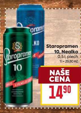 Staropramen Nealko 0,51, plech