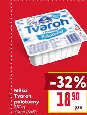 Milko Tvaroh polotučný 250 g