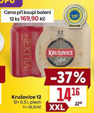 Krušovice 12 12× 0,51, plech