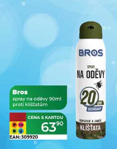 Bros spray na oděvy 90ml proti klištatum  