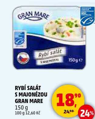 RYBÍ SALÁT S MAJONÉZOU GRAN MARE, 150 g  
