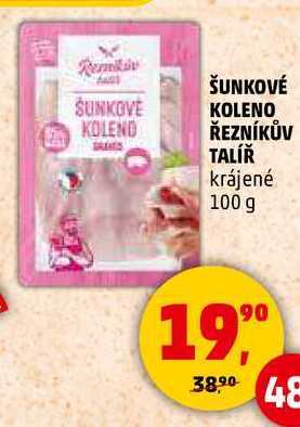 ŠUNKOVE KOLENO ŘEZNÍKŮV TALÍŘ krájené, 100 g  