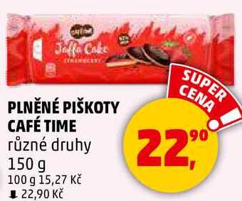 PLNĚNÉ PIŠKOTY CAFÉ TIME různé druhy, 150 g 