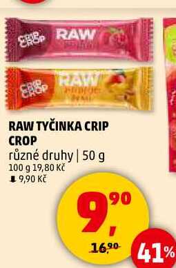 RAW TYČINKA CRIP CROP různé druhy, 50 g