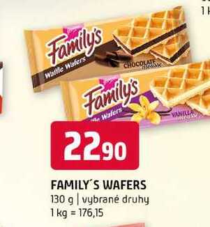 Family's Waffle 130 g vybrané druhy 