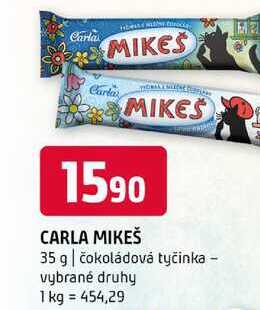 Carla mikeš 35 g čokoládová tyčinka vybrané druhy  