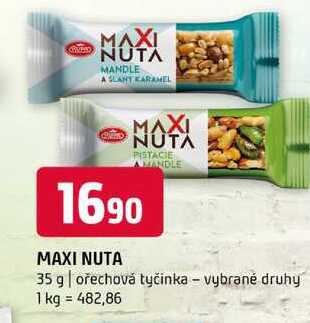MAXI NUTA 35 g ořechová tyčinka vybrané druhy 